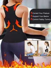 Women's Waist Trainer Belt Tank Top Sauna Sweat Suit Body Shaper