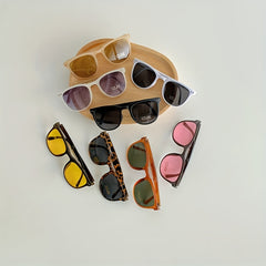 Kids Folding Sunglasses UV Resistant with Air Cushion Box