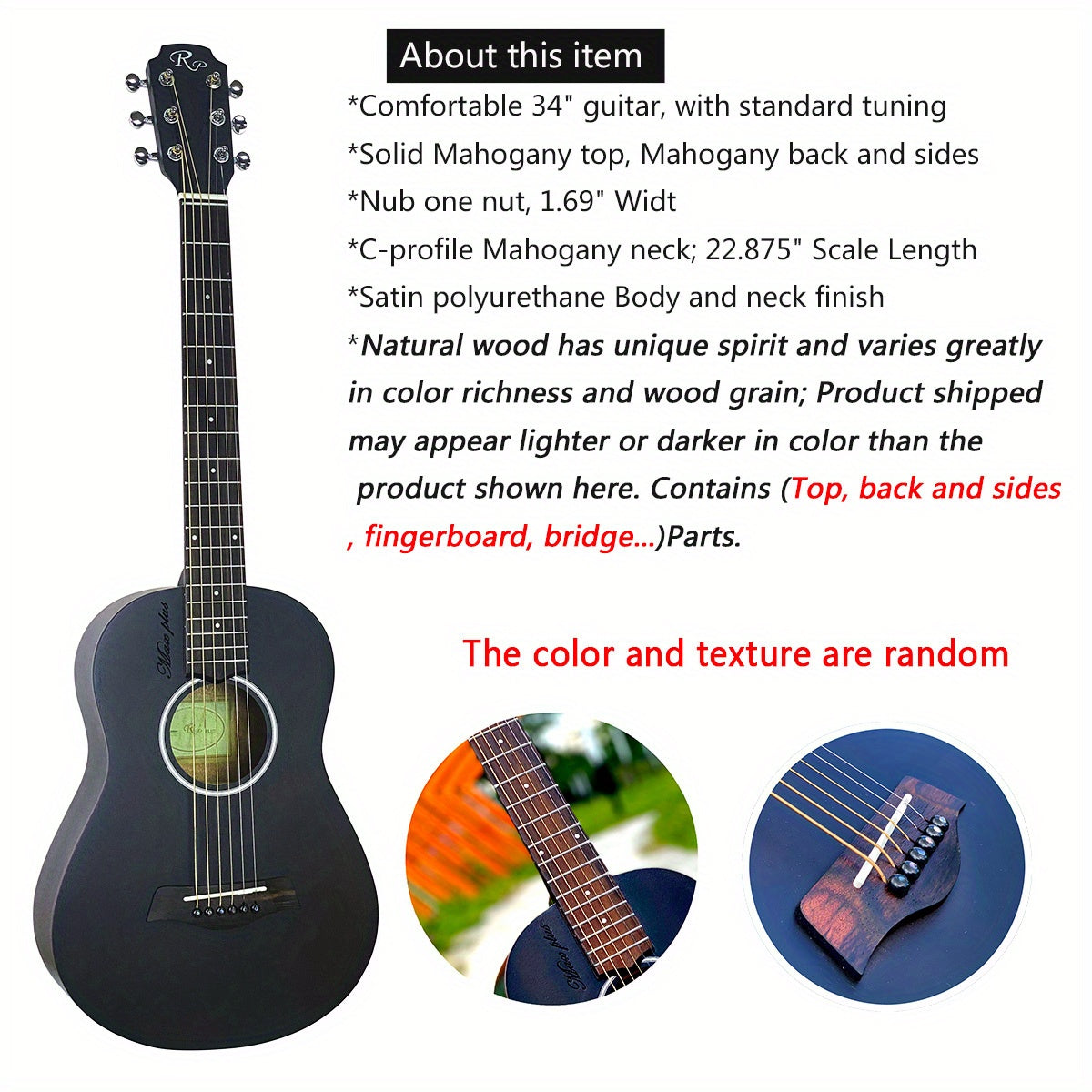 TG100MAX PLUS VI DARK KNIGHT Travel Guitar