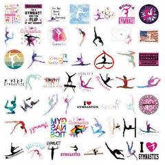 50Pcs Sports Gymnastics Series Graffiti Stickers Waterproof Decorative Stickers