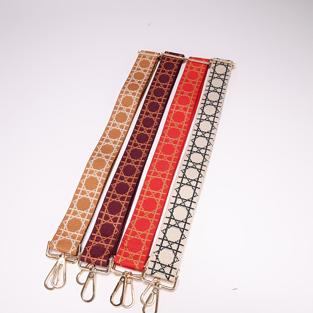 Vintage Geometric Pattern Shoulder Strap Adjustable Reusable Long Strap