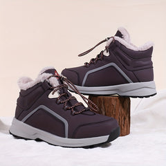 Women's Winter Hiking Shoes Plush Inner Thermal Non slip Walking Shoes