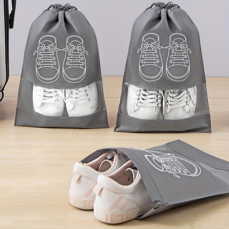 Drawstring Shoe Storage Bag Portable Clear Towel Bag