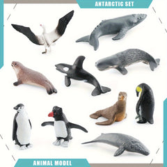 Polar Animal Model Set Penguin Sperm Whale Albatross Seal Antarctic Marine Life