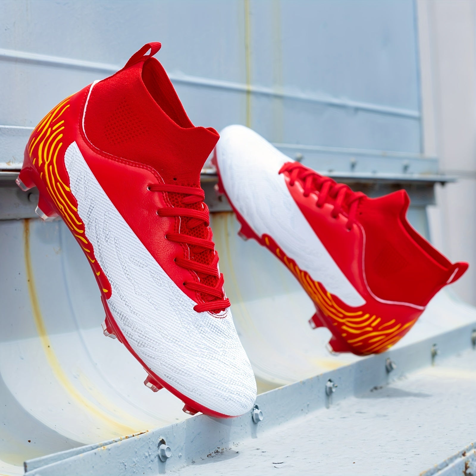 Professional Boy's AG Cleat Football Boots Anti Skid High Top Soccer Cleats