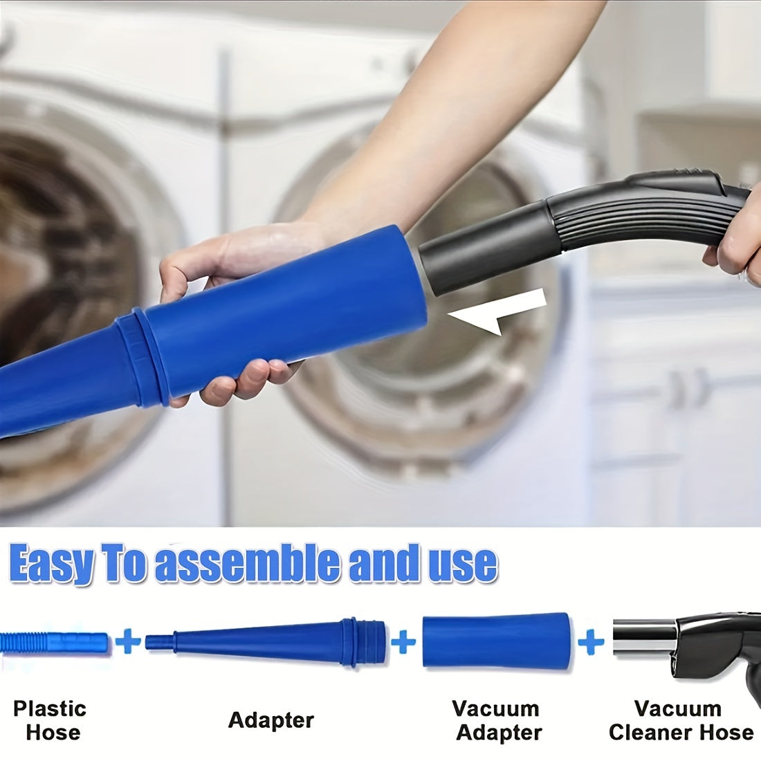 Dryer Vent Cleaner Kit Vacuum Hose Attachment Brush Lint Remover