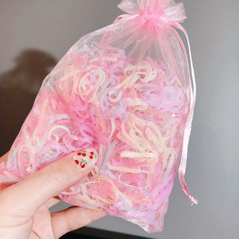 1000pcs Disposable Hair Tie Hair Bands Ponytail Holders for Baby