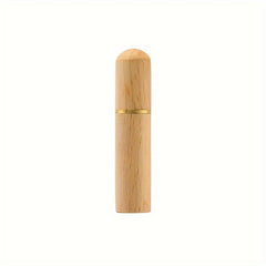 Sandalwood Needle Holder Portable Toothpick Holder Wood Brass Needle Holder