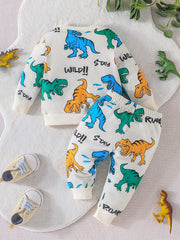 Baby Boys Dinosaur Sweatshirt and Sweatpants Set
