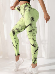 Tie Dye High Waist Yoga Pants Quick Dry Leggings Women's Activewear