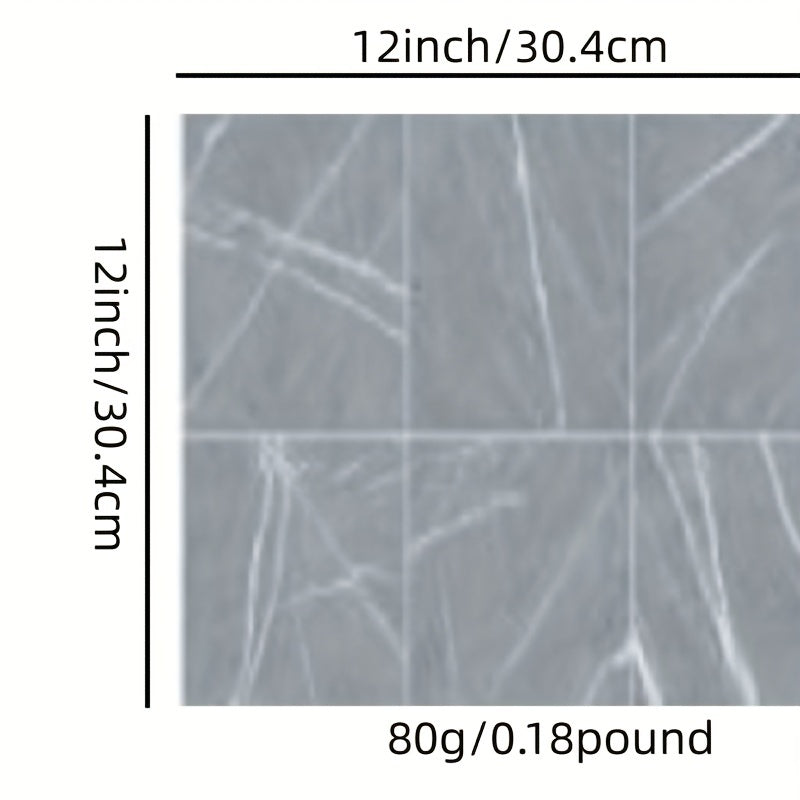 10pcs Peel & Stick Waterproof Floor Tiles for Kitchen Bathroom Living Room