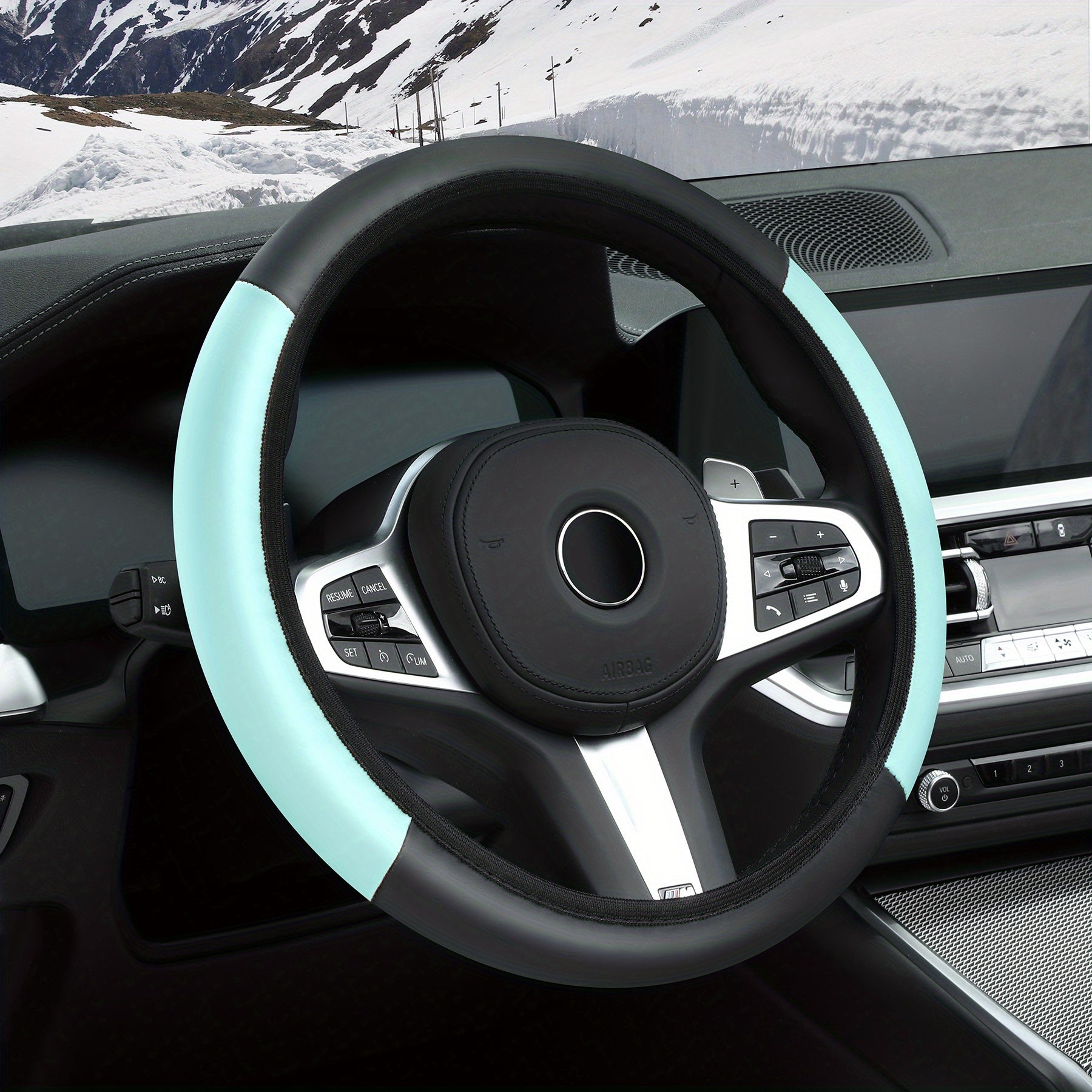 Colorful Car Steering Wheel Cover Anti Sweat Blocking Leather Universal