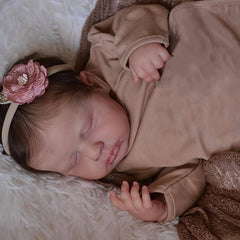19" Full Vinyl Reborn Dolls Sleeping Soft Touch 3D Skin Doll Can Bath