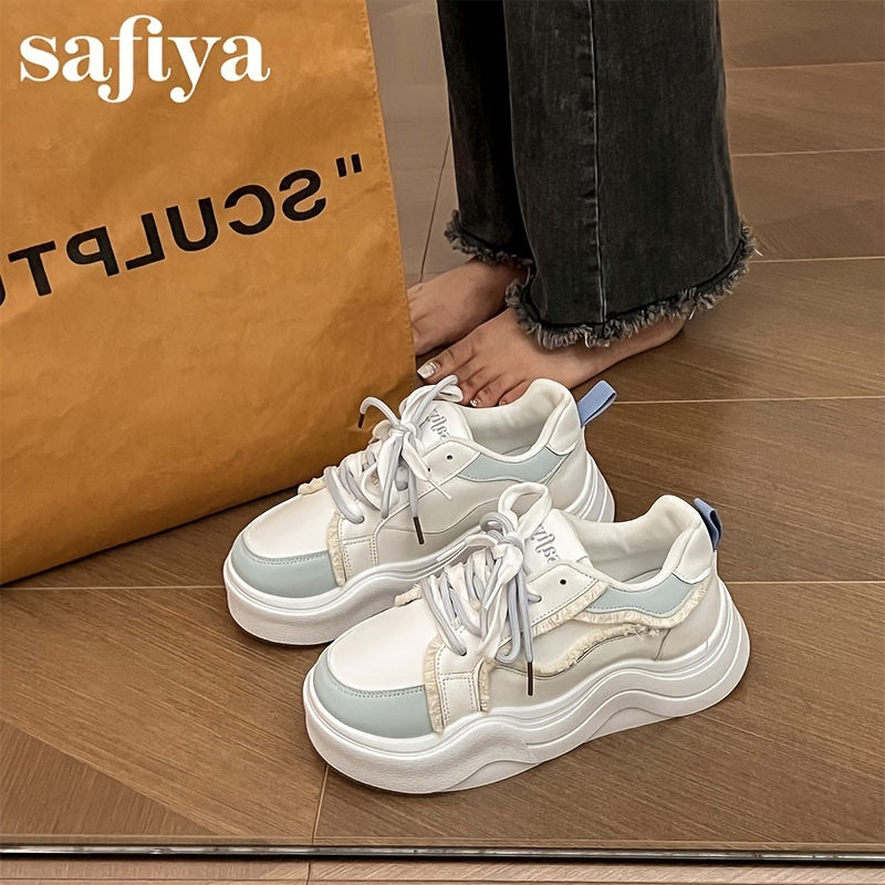 Women's Lace-Up Platform Sneakers Comfortable Board Shoes