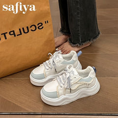 Women's Lace-Up Platform Sneakers Comfortable Board Shoes