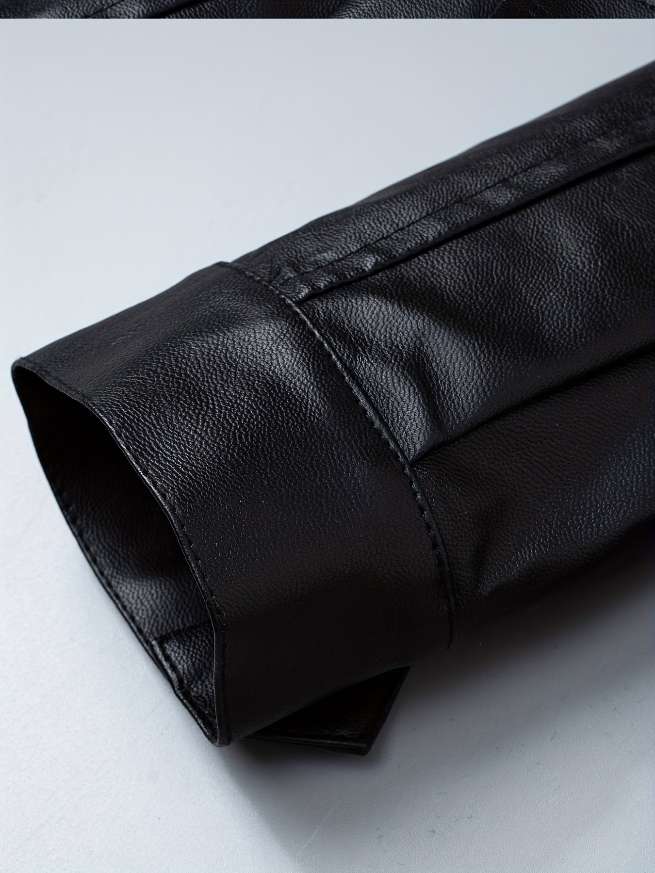 Boy's Faux Leather Jacket Zipper for Spring Autumn
