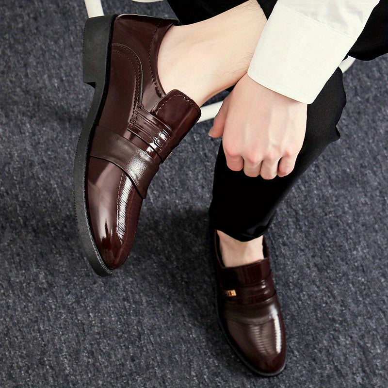 Men's Formal Leather Dress Shoes Low Top Slip On