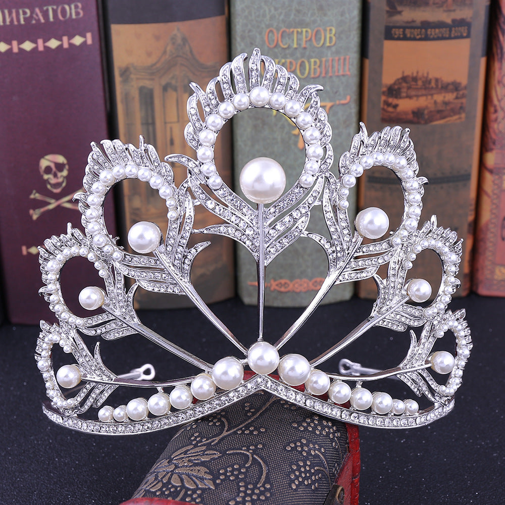 Crystal Tiara Peacock Bridal For Wedding Quinceanera Tiaras And Crowns Pageant