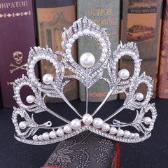 Crystal Tiara Peacock Bridal For Wedding Quinceanera Tiaras And Crowns Pageant