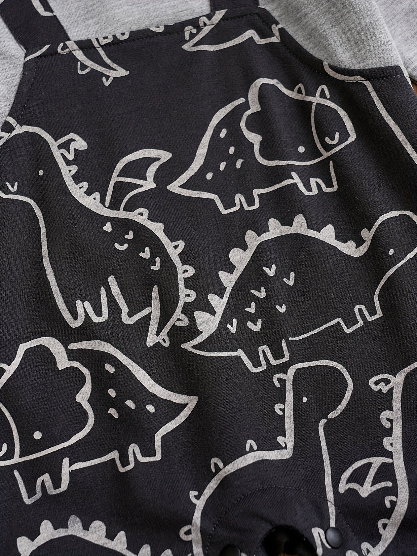 Dinosaur Print Newborn Romper Long Sleeve Baby Bodysuit