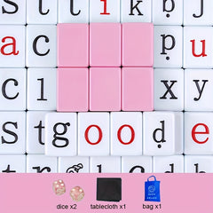 Large English Letter Mahjong Board Game Family Party Toys