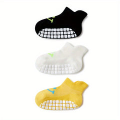 3 Pairs Baby Girls Anti-Skid Socks Mesh Breathable Comfy Socks