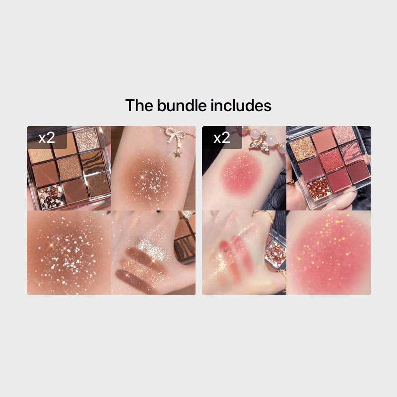 Matte Glitter Pearlescent Eyeshadow Palette