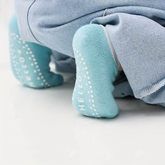 3 Pairs Colorful Cartoon Anti-Slip Socks for Boys 0-3 Years