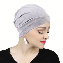 Forehead Cross Turban Cap Inner Solid Head Wrap Bandana