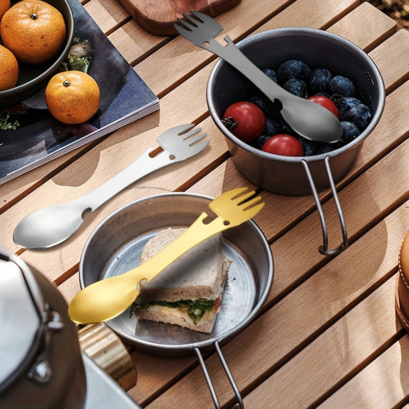 Stainless Steel Spoon Fork Bottle Opener Can Opener Fruit Fork