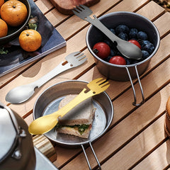 Stainless Steel Spoon Fork Bottle Opener Can Opener Fruit Fork