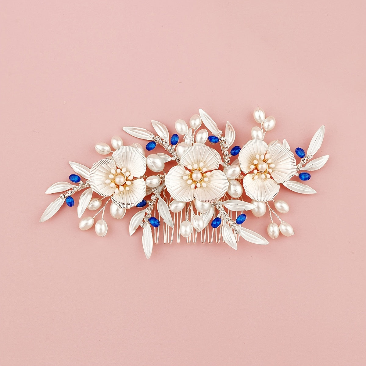 Vintage Flower Pearl Hair Comb Bridal Hair Accessories