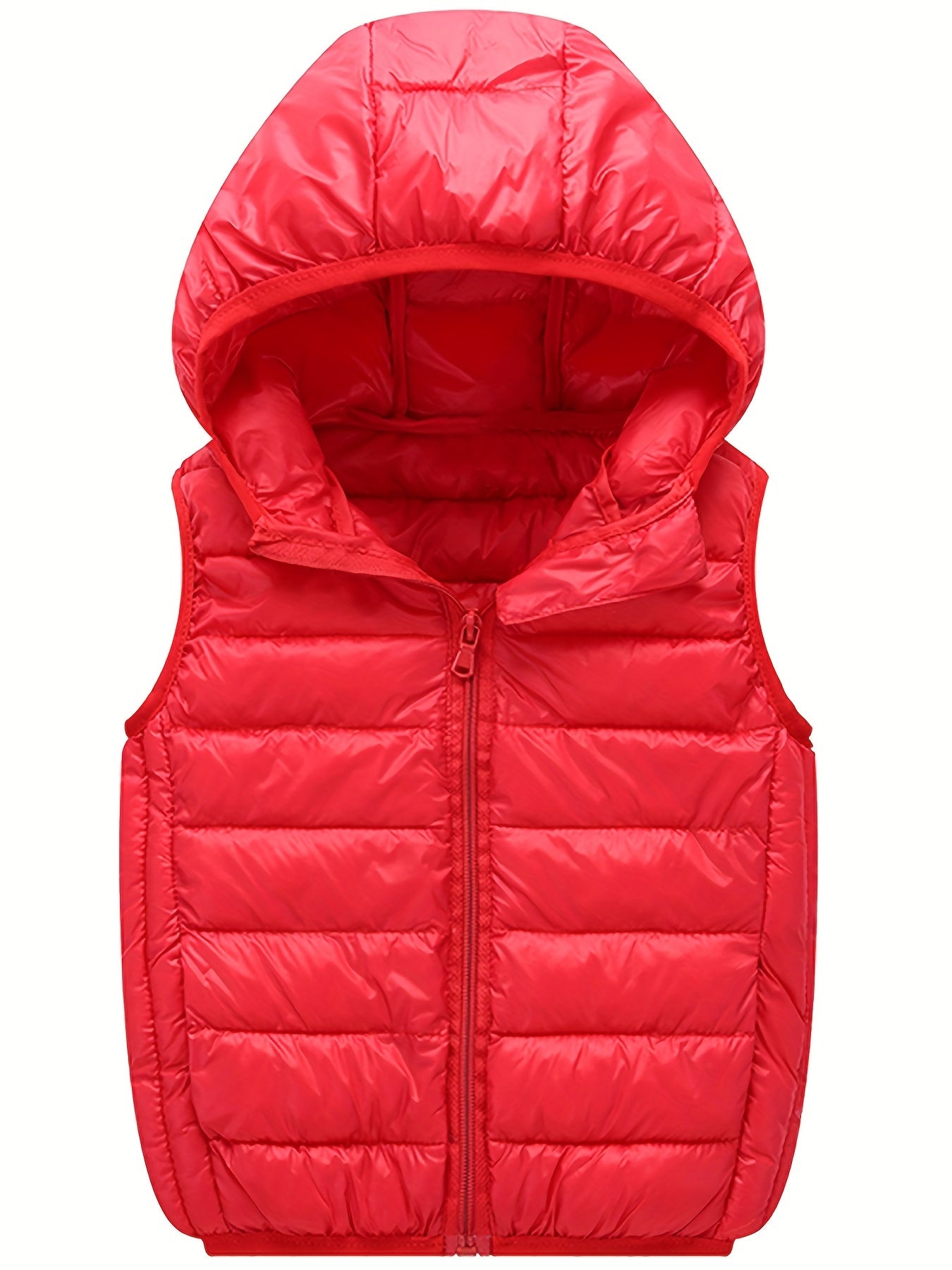 Boys Winter Hooded Cotton Padded Vest Sleeveless Jacket