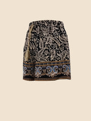 Paisley Print Boho Drawstring Shorts High Waist Summer Women's Clothing