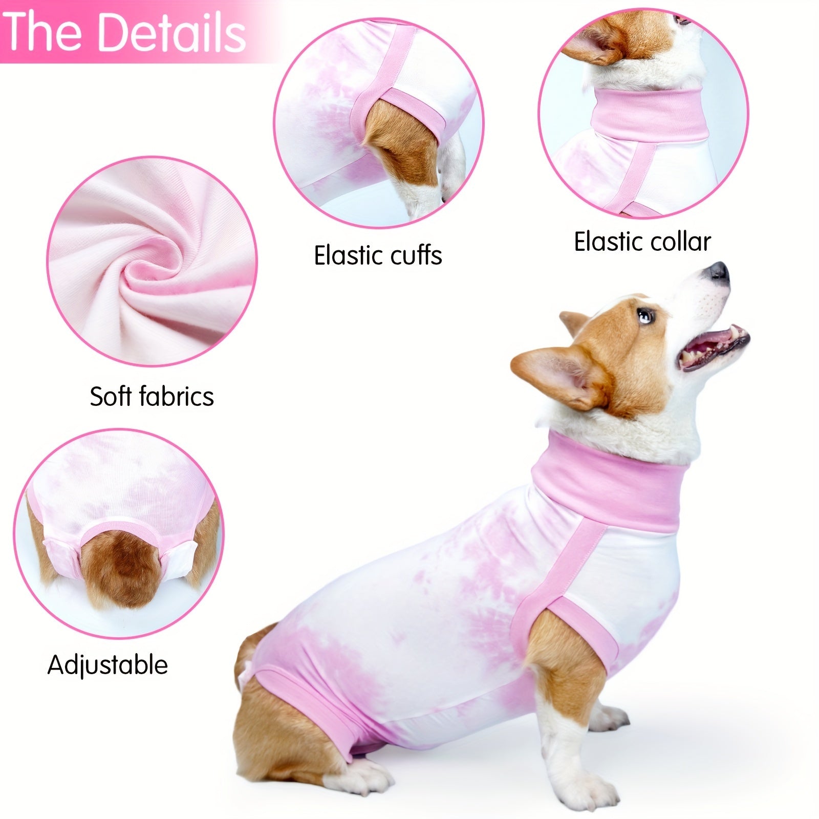 Tie Dye Pet Recovery Shirt Surgery Suit For Dogs