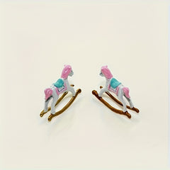 Mini Wooden Horse Decoration Ornament Toy