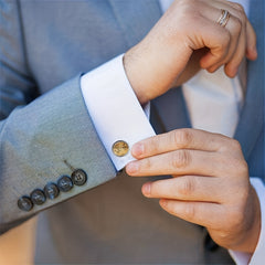 Crystal Glass Cufflinks Stainless Steel Sleeve Nails