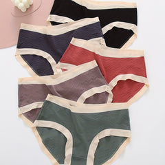 5 Pack Plus Size Panties Set Women's Plus Soft Breathable Panties