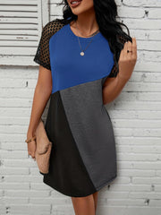 Short Sleeve Lace Dress For Women