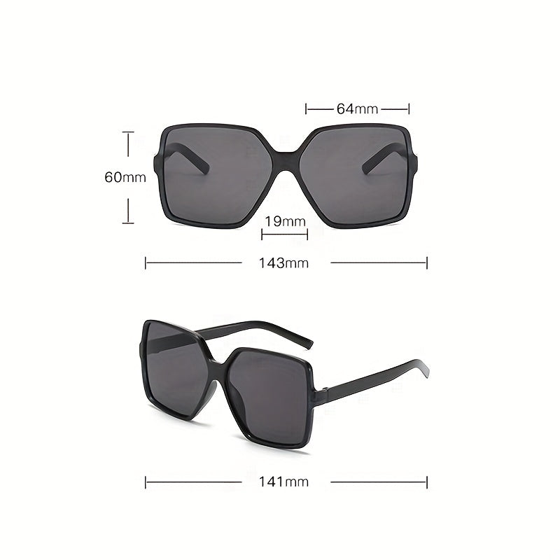 Square Oversized Large Frame Sunglasses Women's Classic Sunshade