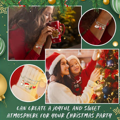 Christmas DIY Charms Bracelet Kit with Bangle Bracelets & Charms