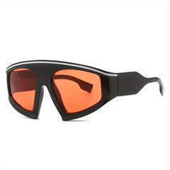 Men's Large Triangle Frame Sunglasses Anti UV400 Vintage Mixed Eyewear