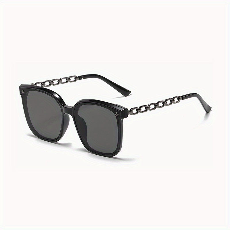 Square Sunglasses Chain Charm Anti Glare UV400
