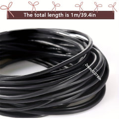 2mm Wide Leather Jewelry Rope for DIY Necklace Bracelet Making Kit