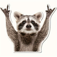 Rocking Raccoon Sticker Car Laptop Wall Window Bumper Sticker