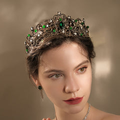 Vintage Crystal Leaf Tiara Bridal Crown for Women