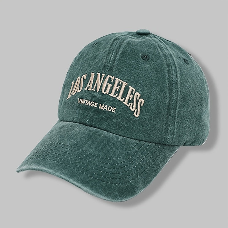 Washed & Embroidered Old Letters Men's Baseball Cap