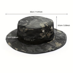 Men's Camo Sun Protection Fishing Hat Wide Brim Foldable Cap