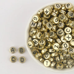 100pcs Antique Alphabet Beads for DIY Jewelry Making