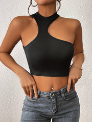 Y2K Asymmetrical Crop Tank Top Sexy Sleeveless Summer Women's Clothing